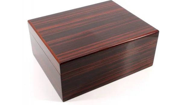 Humidor Savoy by Ashton z makasarového dřeva, střední, edice Basic