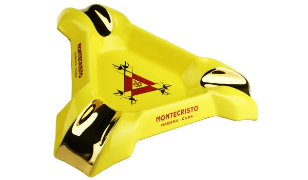 Popelník na 3 doutníky Montecristo yellow-gold