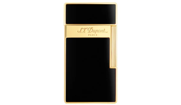 Zapalovač S.T. Dupont Biggy Black Lacquer Golden 025002