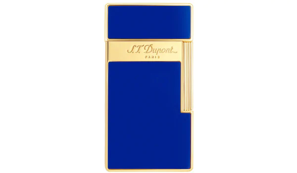 Zapalovač S.T. Dupont Biggy Blue Lacquer Golden 025005