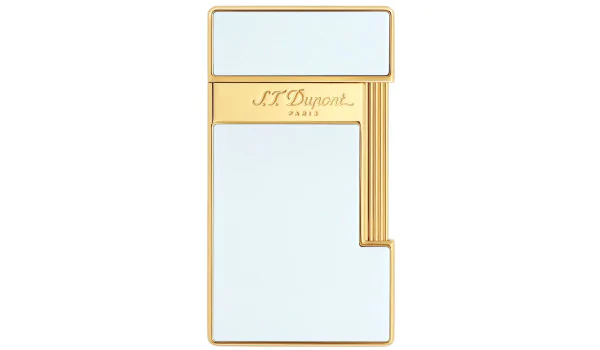 Zapalovač S.T. Dupont Slimmy White Lacquer Gold 028004